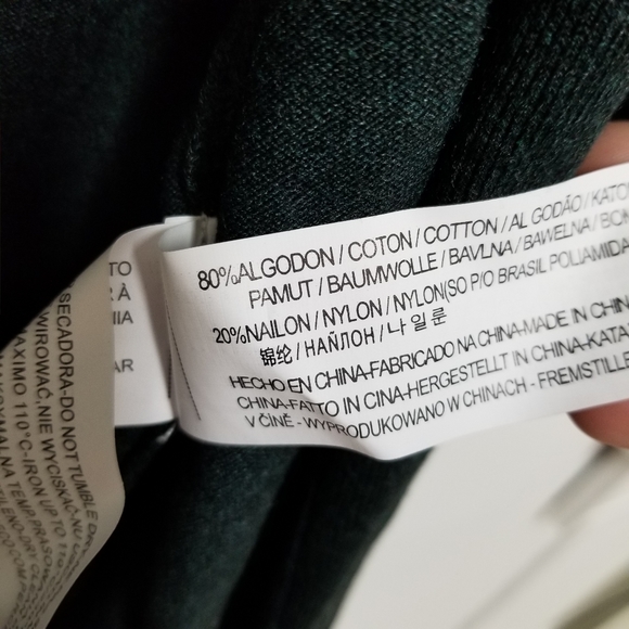 Zara knit green open oversized draped neck sweater - Picture 4 of 5